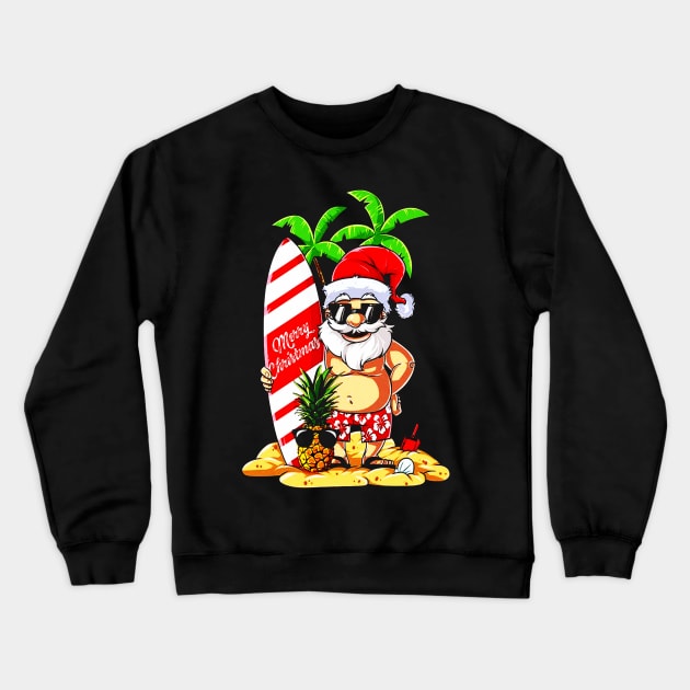 Santa Christmas Crewneck Sweatshirt by mikadigital